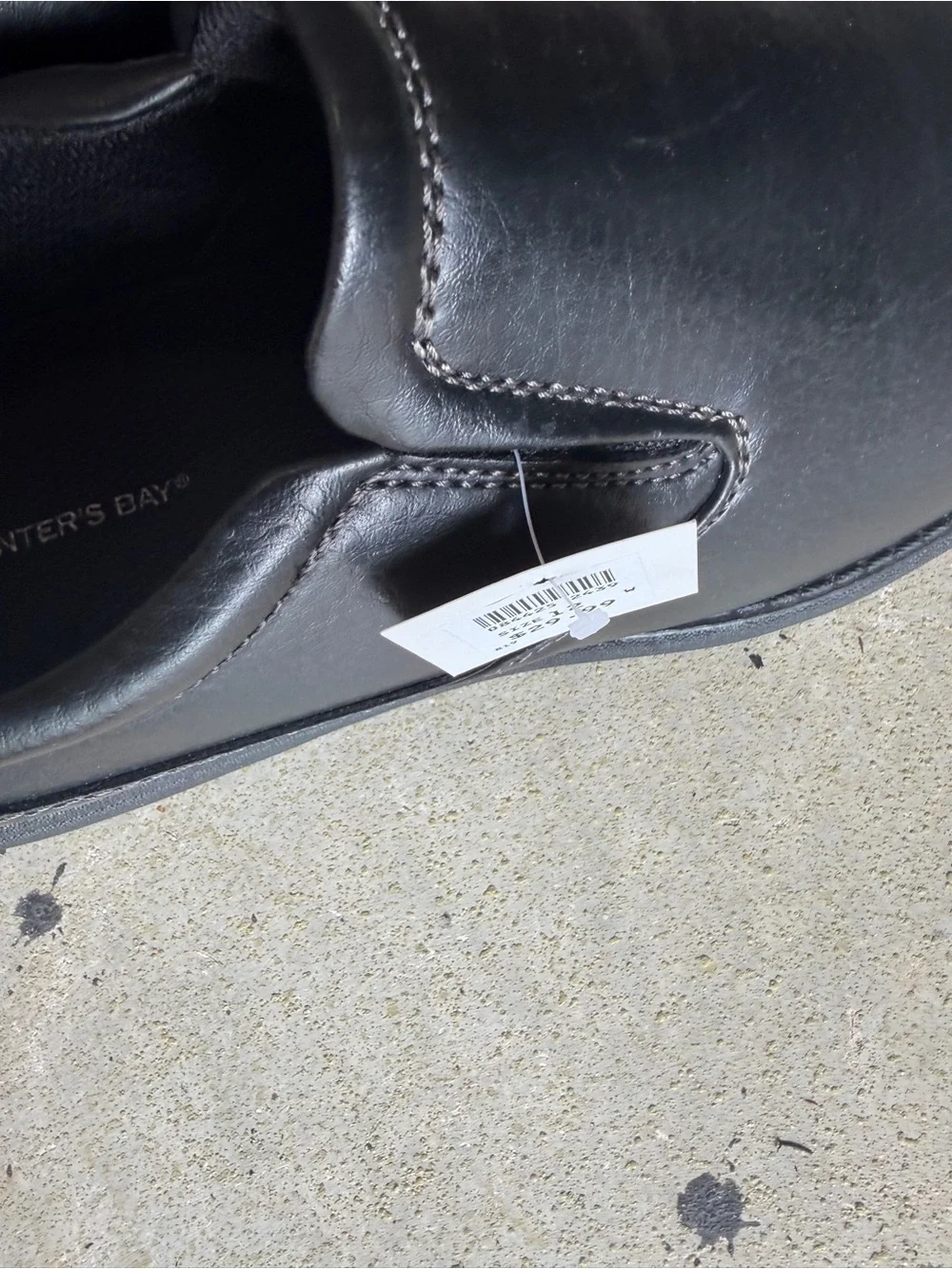 Men's Black Slip-On Leather Loafers - size 12 W